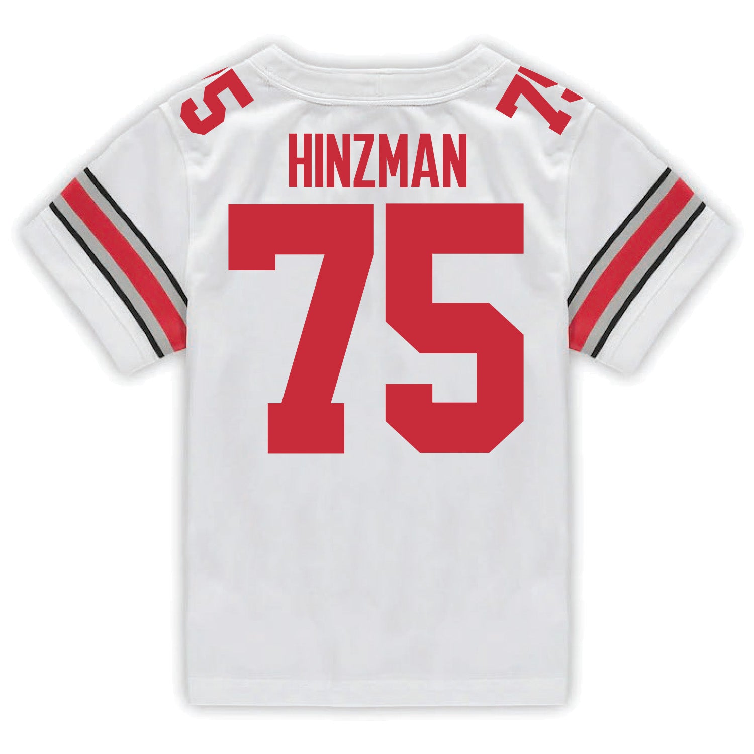 Ohio State Buckeyes Nike #75 Carson Hinzman Student Athlete White Football Jersey - In White - Back View