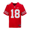 Youth Ohio State Buckeyes #18 Marvin Harrison Jr. Student Athlete Football Jersey - In Scarlet - Front View