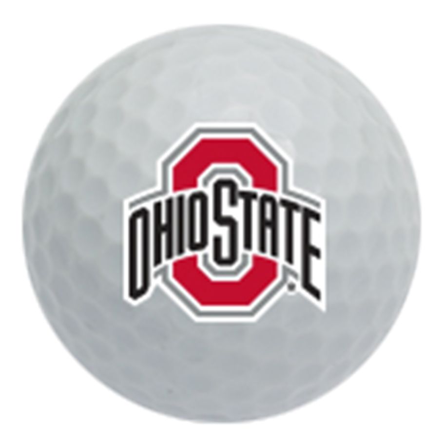 Ohio State Buckeyes Golf Ball in White - Front View