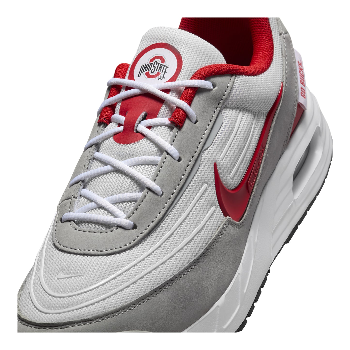 Ohio State Buckeyes Nike Air Max 25 Verse Shoes - Tongue View