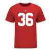 Ohio State Buckeyes #36 Gabe Powers Student Athlete Football T-Shirt in Scarlet - Front View
