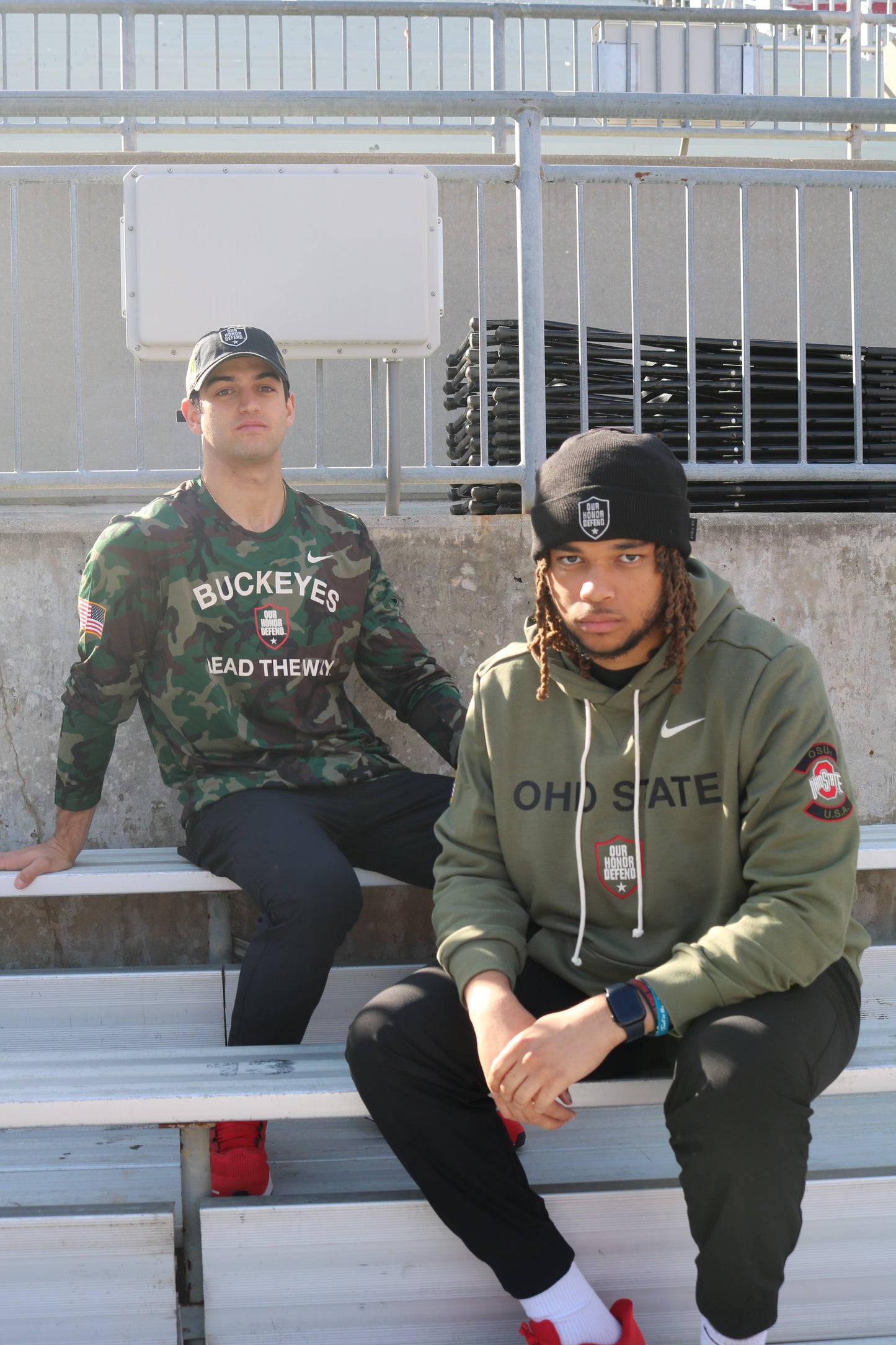 Ohio State Buckeyes Nike Our Honor Defend Camo Long Sleeve T-Shirt