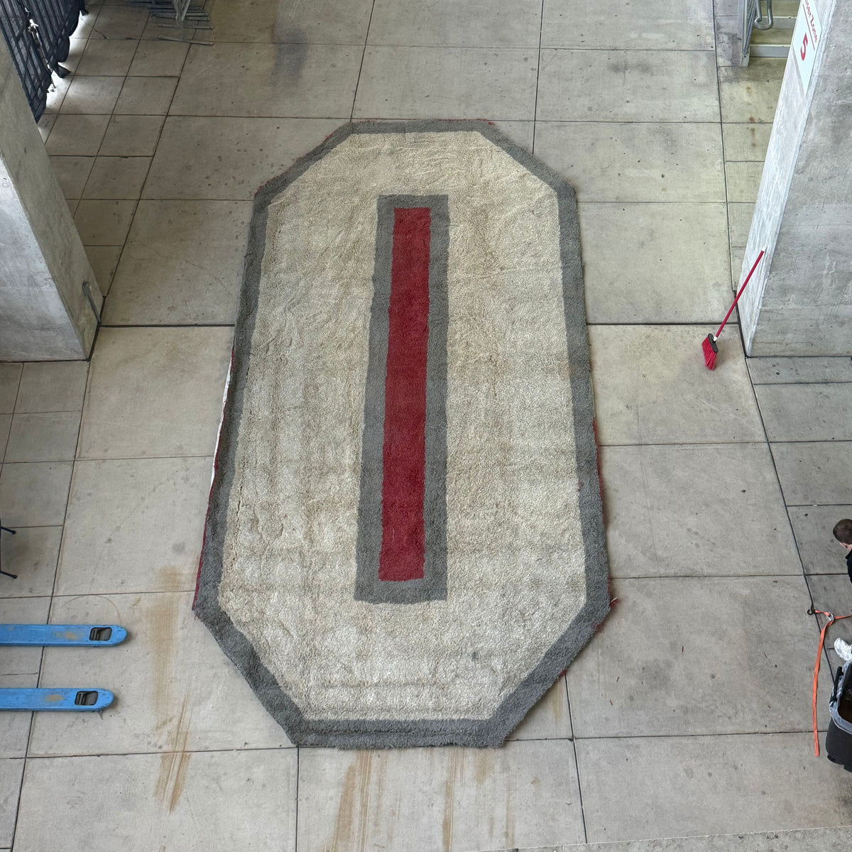 Ohio Stadium Official Endzone O 22.5'x11' ft Turf Cutout