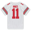 Ohio State Buckeyes Nike #11 Brandon Inniss Student Athlete White Football Jersey - In White - Back View