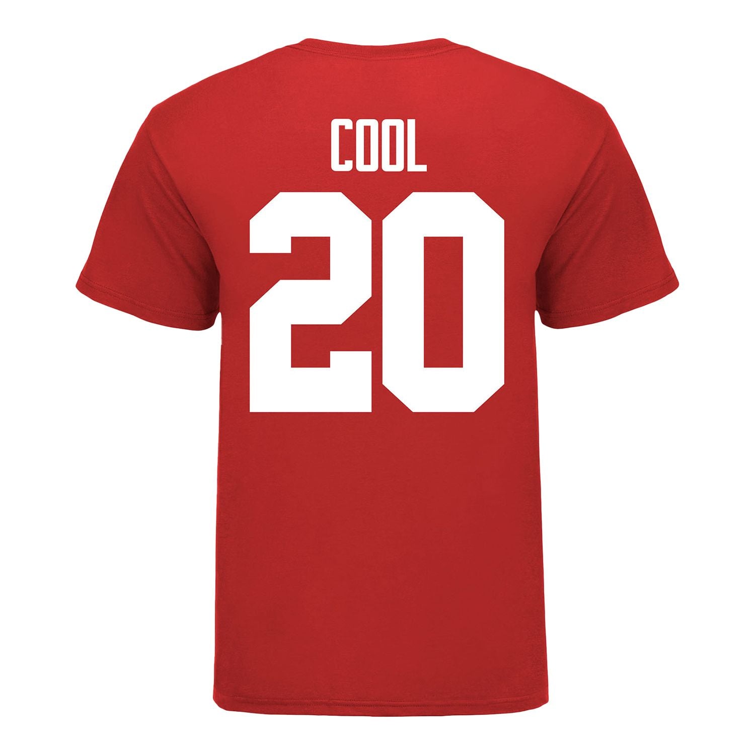 Ohio State Buckeyes Men's Lacrosse Student Athlete #20 Jonny Cool T-Shirt In Scarlet - Back View