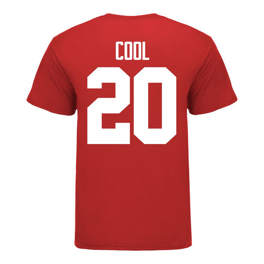 Ohio State Buckeyes Men's Lacrosse Student Athlete #20 Jonny Cool T-Shirt In Scarlet - Back View