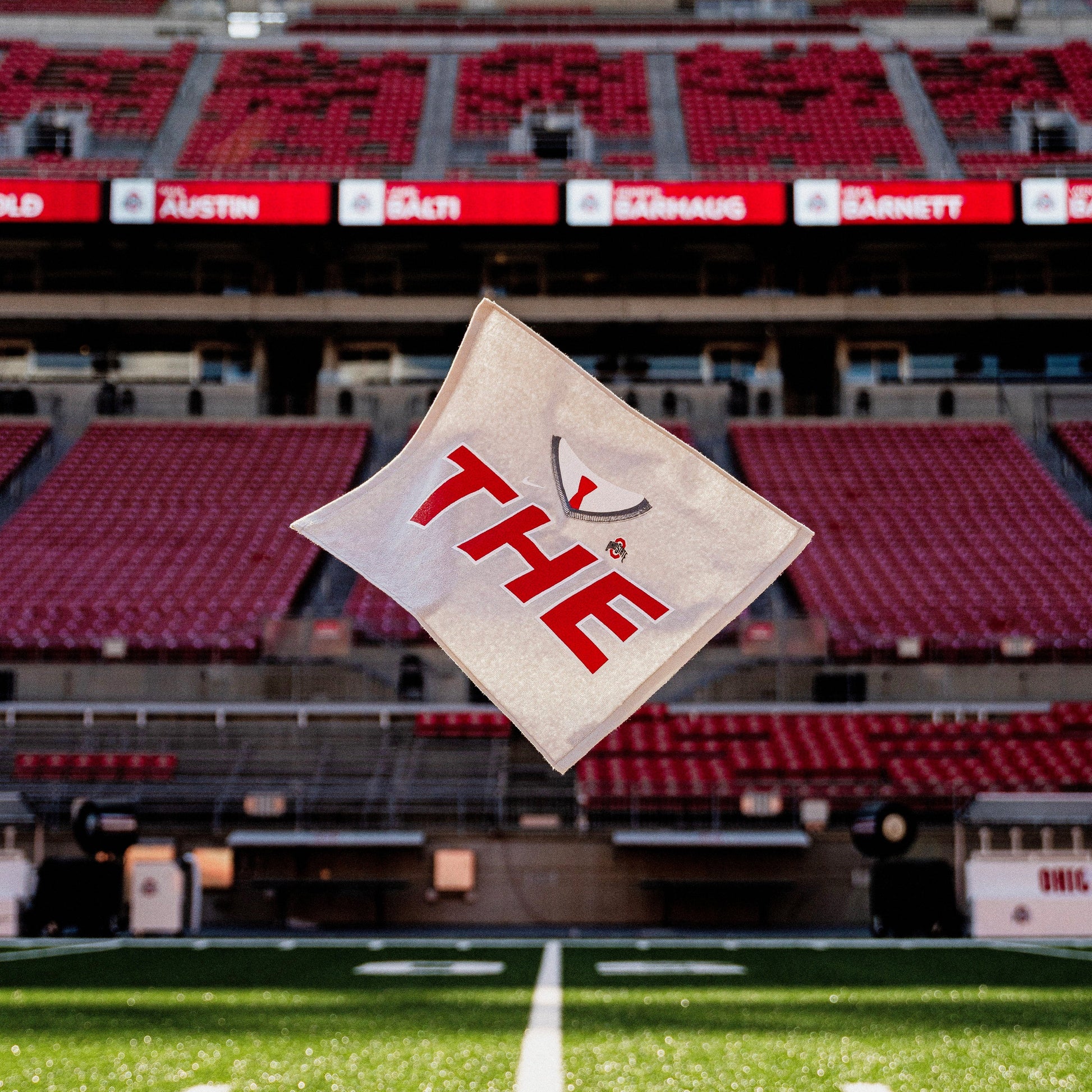 Ohio State Buckeyes THE Buckeye White Towel - Styled