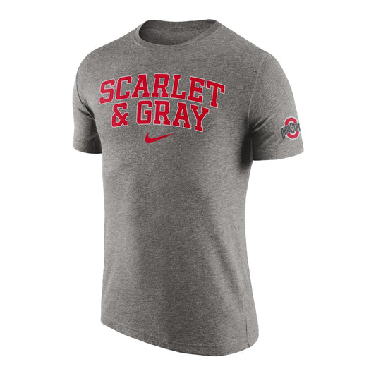 Ohio State Buckeyes Nike Campus Dri-Fit Gray T-Shirt - Front View