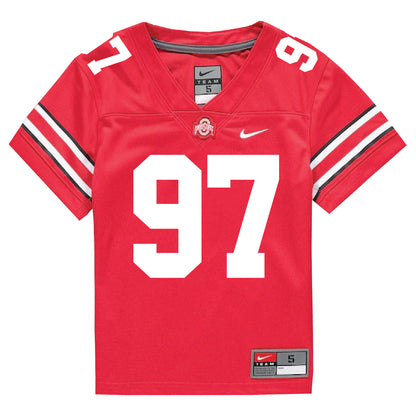 Ohio State Buckeyes Nike #97 Kenyatta Jackson Jr. Student Athlete Scarlet Football Jersey - In Scarlet - Front View