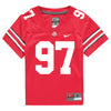 Ohio State Buckeyes Nike #97 Kenyatta Jackson Jr. Student Athlete Scarlet Football Jersey - In Scarlet - Front View