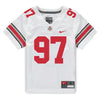 Ohio State Buckeyes Nike #97 Kenyatta Jackson Jr. Student Athlete White Football Jersey - In White - Front View
