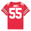 Ohio State Buckeyes Nike #55 Matthew Jones Student Athlete Scarlet Football Jersey - In Scarlet - Back View