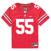 Ohio State Buckeyes Nike #55 Matthew Jones Student Athlete Scarlet Football Jersey - In Scarlet - Front View