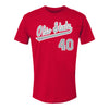 Ohio State Buckeyes Baseball Student Athlete T-Shirt #40 Jaylen Jones - Front VIew