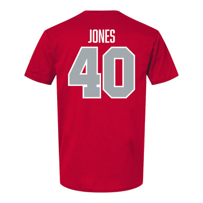 Ohio State Buckeyes Baseball Student Athlete T-Shirt #40 Jaylen Jones - Back View