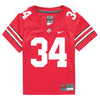 Ohio State Buckeyes Nike #34 Colin Kaufmann Student Athlete Scarlet Football Jersey - In Scarlet - Front View