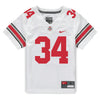 Ohio State Buckeyes Nike #34 Colin Kaufmann Student Athlete White Football Jersey - In White - Front View
