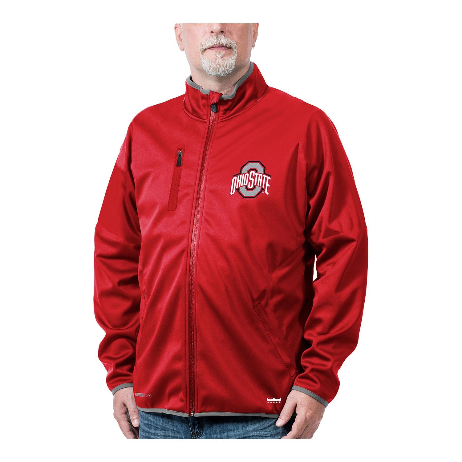 Ohio State Buckeyes Softshell Full-Zip Jacket - Front View