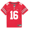 Ohio State Buckeyes Nike #16 Mason Maggs Student Athlete Scarlet Football Jersey - In Scarlet - Front View
