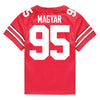 Ohio State Buckeyes Nike #95 Casey Magyar Student Athlete Scarlet Football Jersey - In Scarlet - Back View