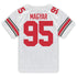 Ohio State Buckeyes Nike #95 Casey Magyar Student Athlete White Football Jersey - In White - Back View