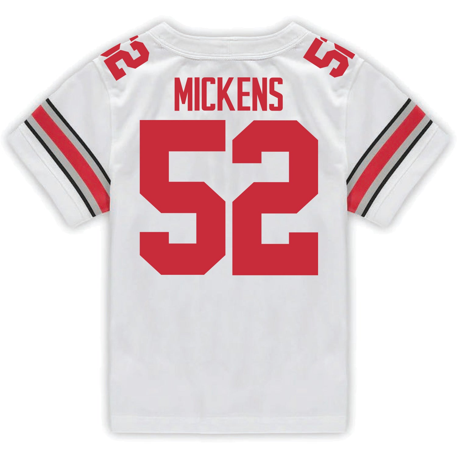 Ohio State Buckeyes Nike #52 Joshua Mickens Student Athlete White Football Jersey - In White - Back View