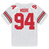 Ohio State Buckeyes Nike #94 Jason Moore Student Athlete White Football Jersey - In White - Back View