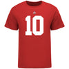 Ohio State Buckeyes Denzel Burke #10 Student Athlete T-Shirt - In Scarlet - Front View