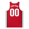 Ohio State Buckeyes Nike Personalized Basketball Jersey In Scarlet - Back View