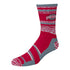 Ohio State Buckeyes Performer Crew Socks in Scarlet, Gray, and White - Side View