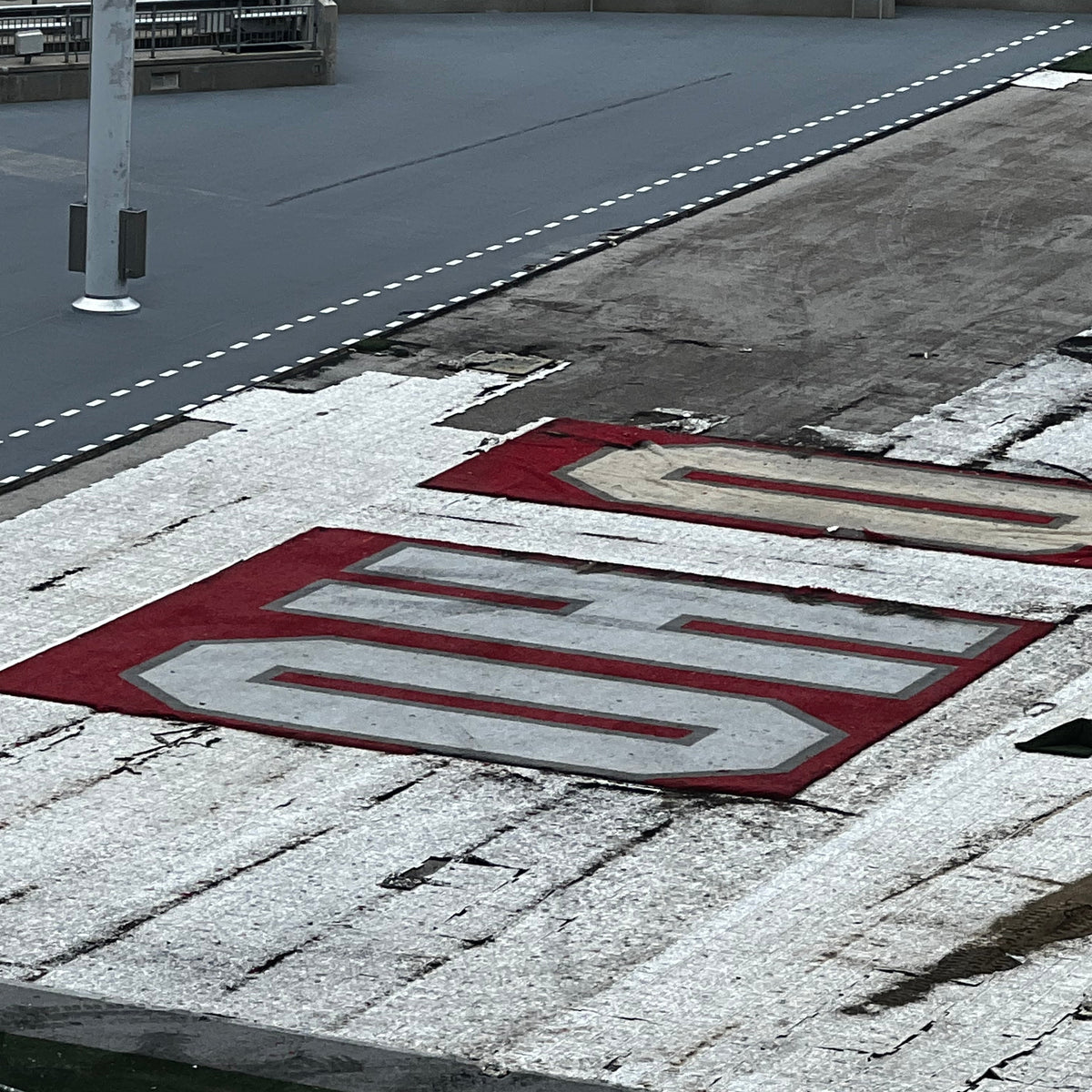 Ohio Stadium Official Endzone O 22.5'x11' ft Turf Cutout