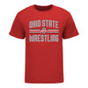 Ohio State Buckeyes Nic Bouzakis Student Athlete Wrestling T-Shirt In Scarlet - Front View