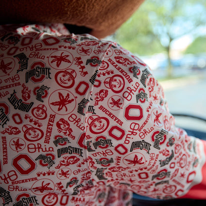 Ohio State Buckeyes Johnnie-O Galvin Print Polo - Pattern Close Up