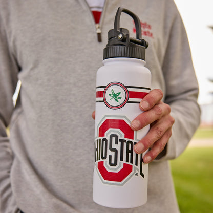 Ohio State Buckeyes Striped Logo 34oz Tumbler