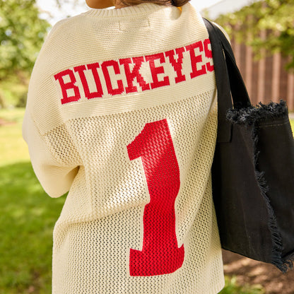 Ohio State Buckeyes M&N Retro Sweater Jersey
