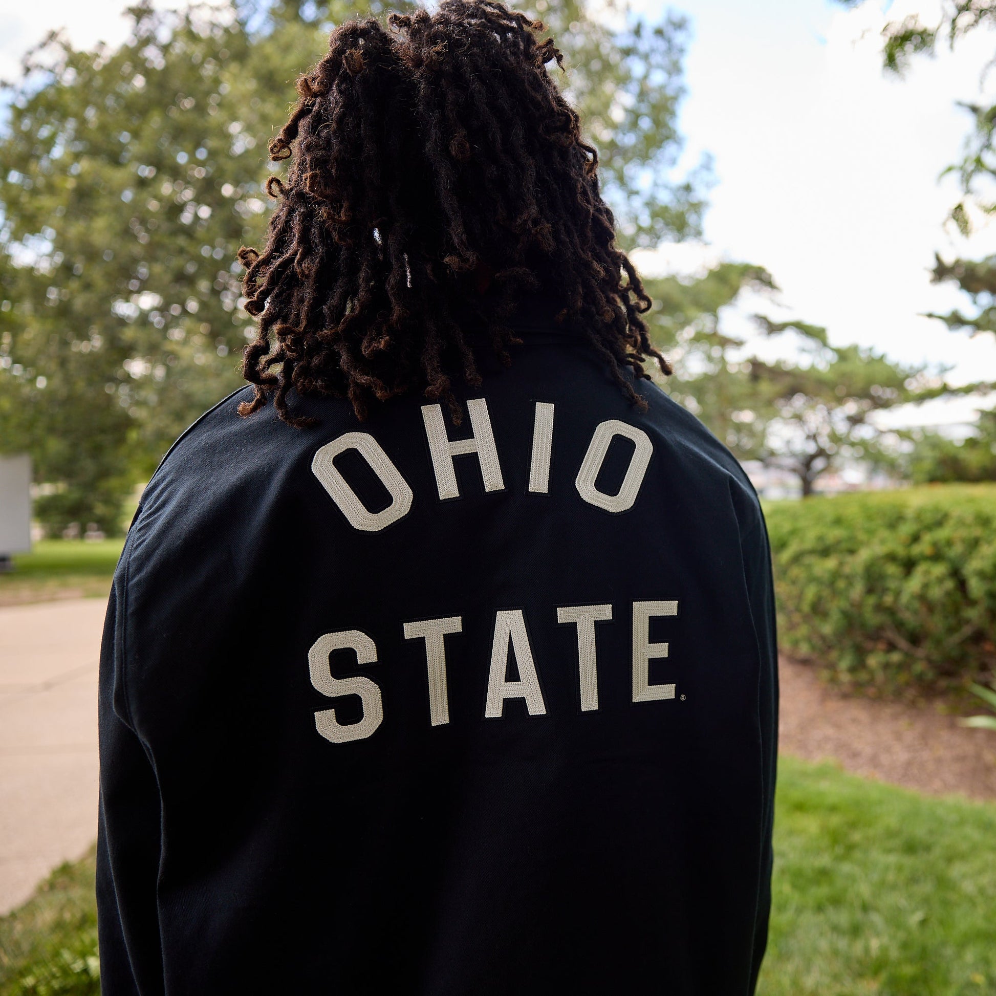 Ohio State Buckeyes Nike Local Twill Jacket - Modeled