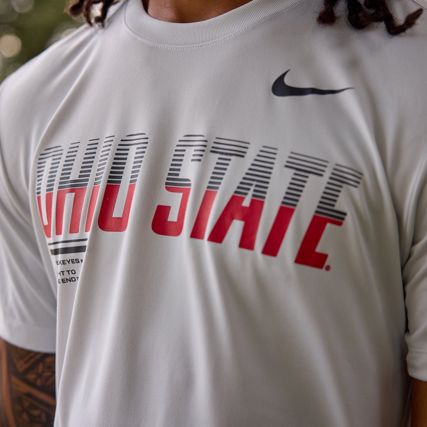 Ohio State Buckeyes Nike Ombre Wordmark T-Shirt - Close