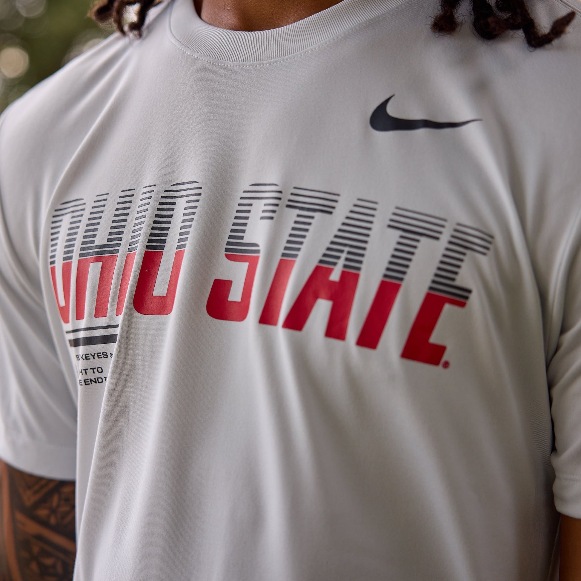 Ohio State Buckeyes Nike Ombre Wordmark T-Shirt - Close