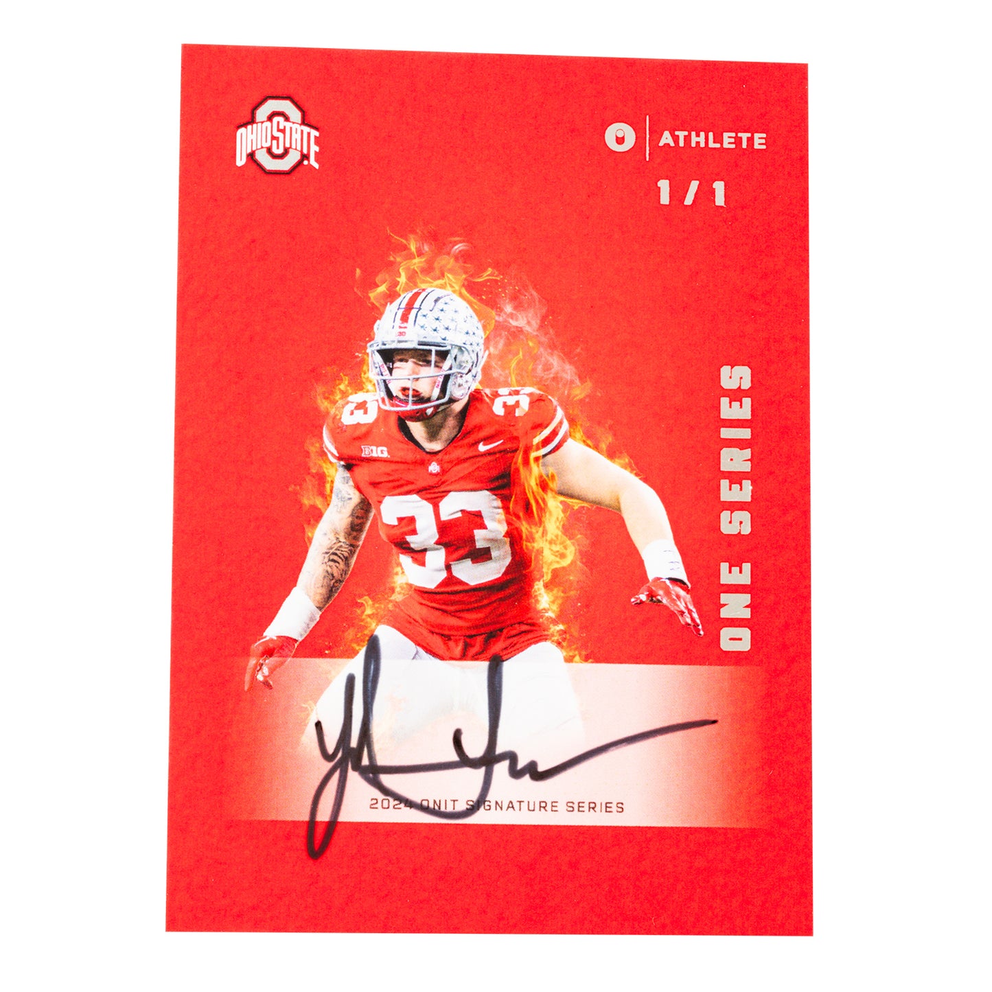 Ohio State Buckeyes 2024-2025 Football NIL Trading Card Pack - Jack Sawyer Autograph View