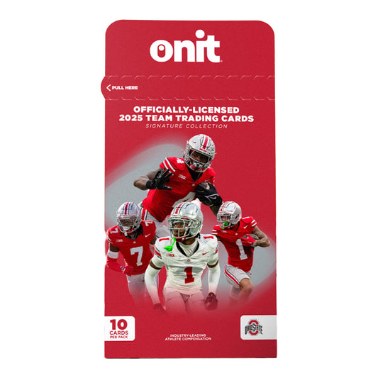 Ohio State Buckeyes 2025 Football Student Athlete Team Trading Card Pack In Red - Front View