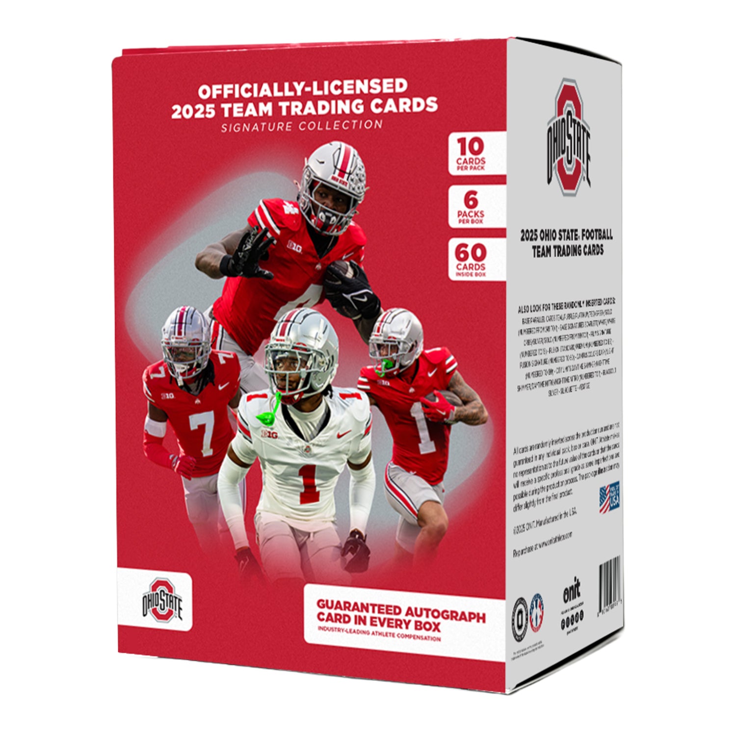 Ohio State Buckeyes 2025 Football Student Athlete Team Trading Card Box In Red - Front View