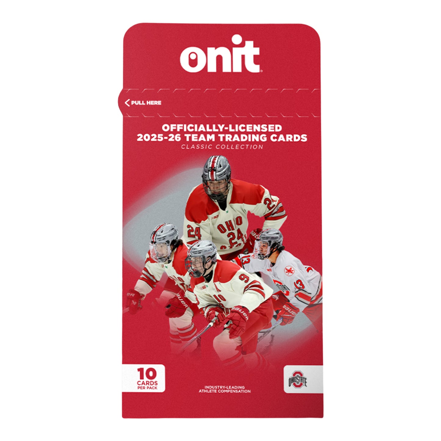 ONIT Ohio State Buckeyes Men's Hockey 2025-2026 NIL Trading Card Single Pack - Front View