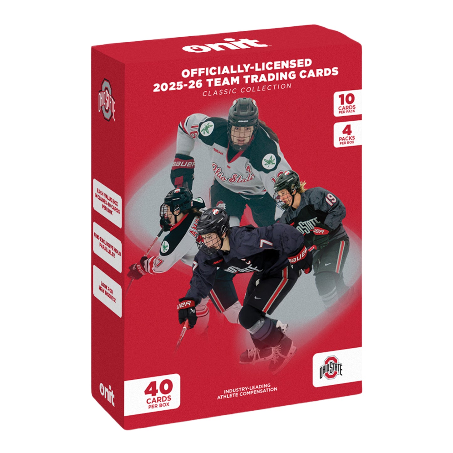 ONIT Ohio State Buckeyes Women's Hockey 2025-2026 NIL Trading Card Value Box - Front View