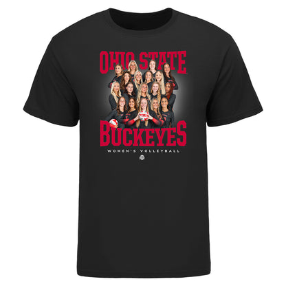 Ohio State Buckeyes 2024-2025 Women's Volleyball Team Signature T-Shirt - Front View