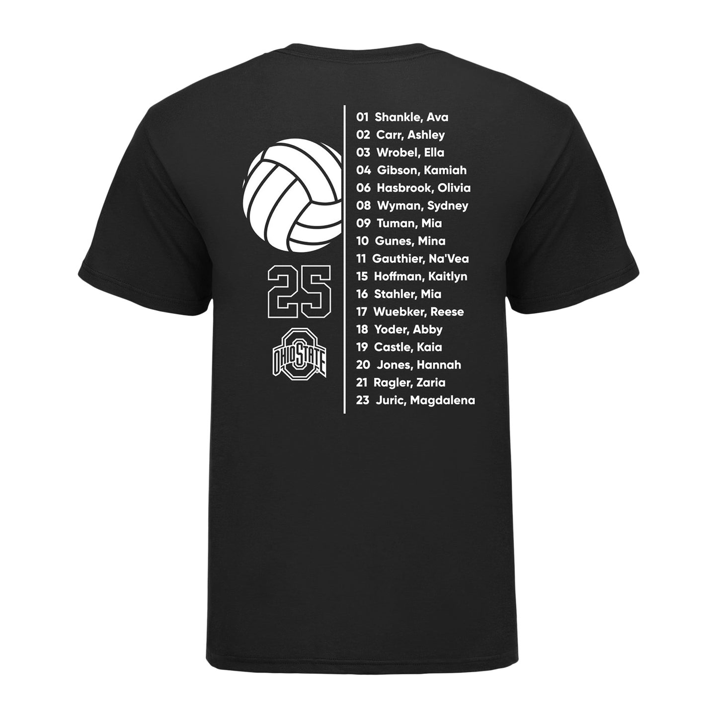 Ohio State Buckeyes 2025-2026 Women's Volleyball Student Athlete Team T-Shirt