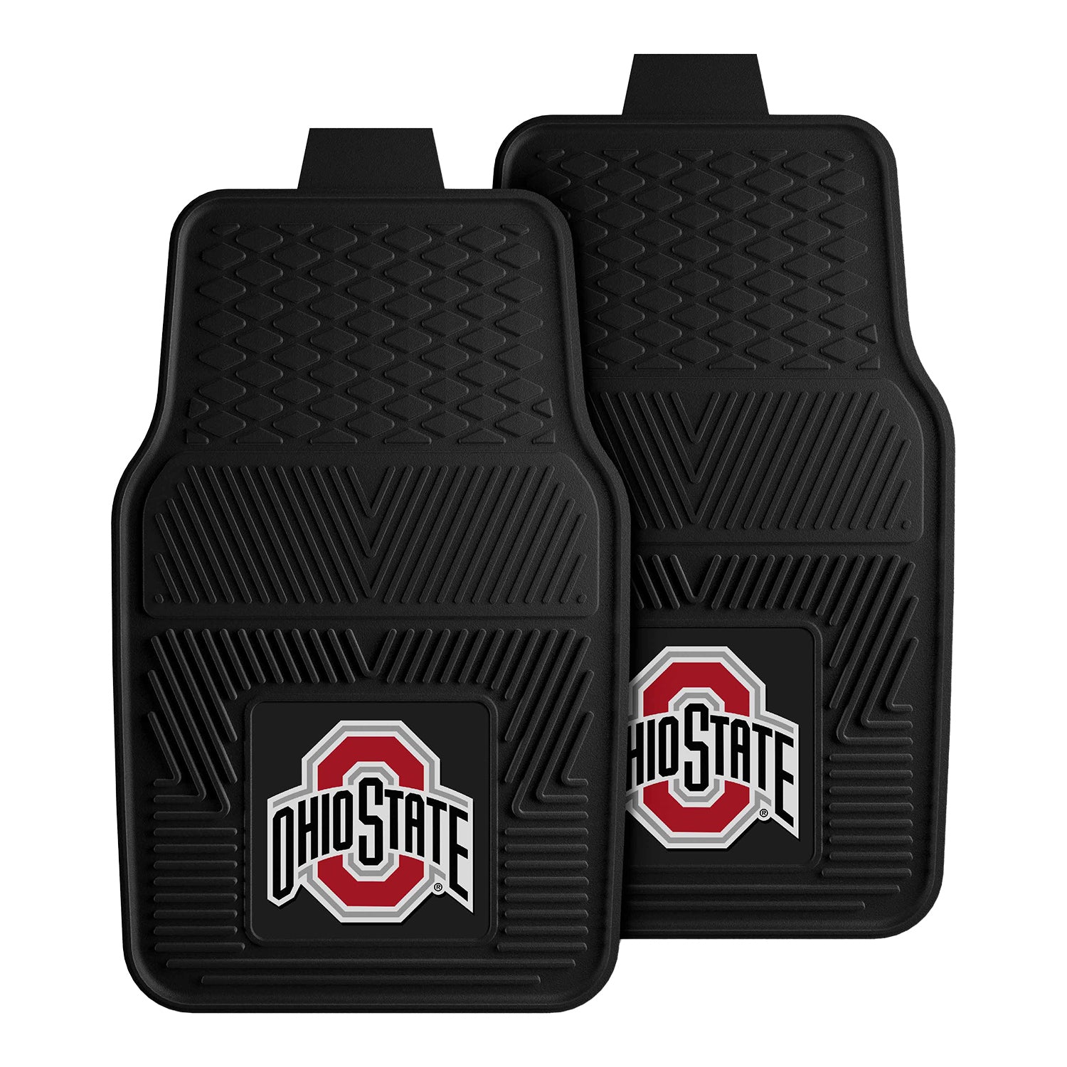 Ohio State Buckeyes 2-Pc Vinyl Car Mat Set - Front
