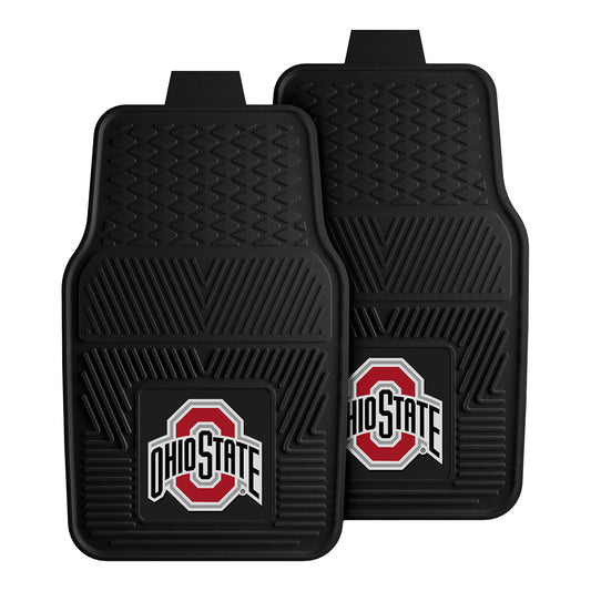 Ohio State Buckeyes 2-Pc Vinyl Car Mat Set - Front