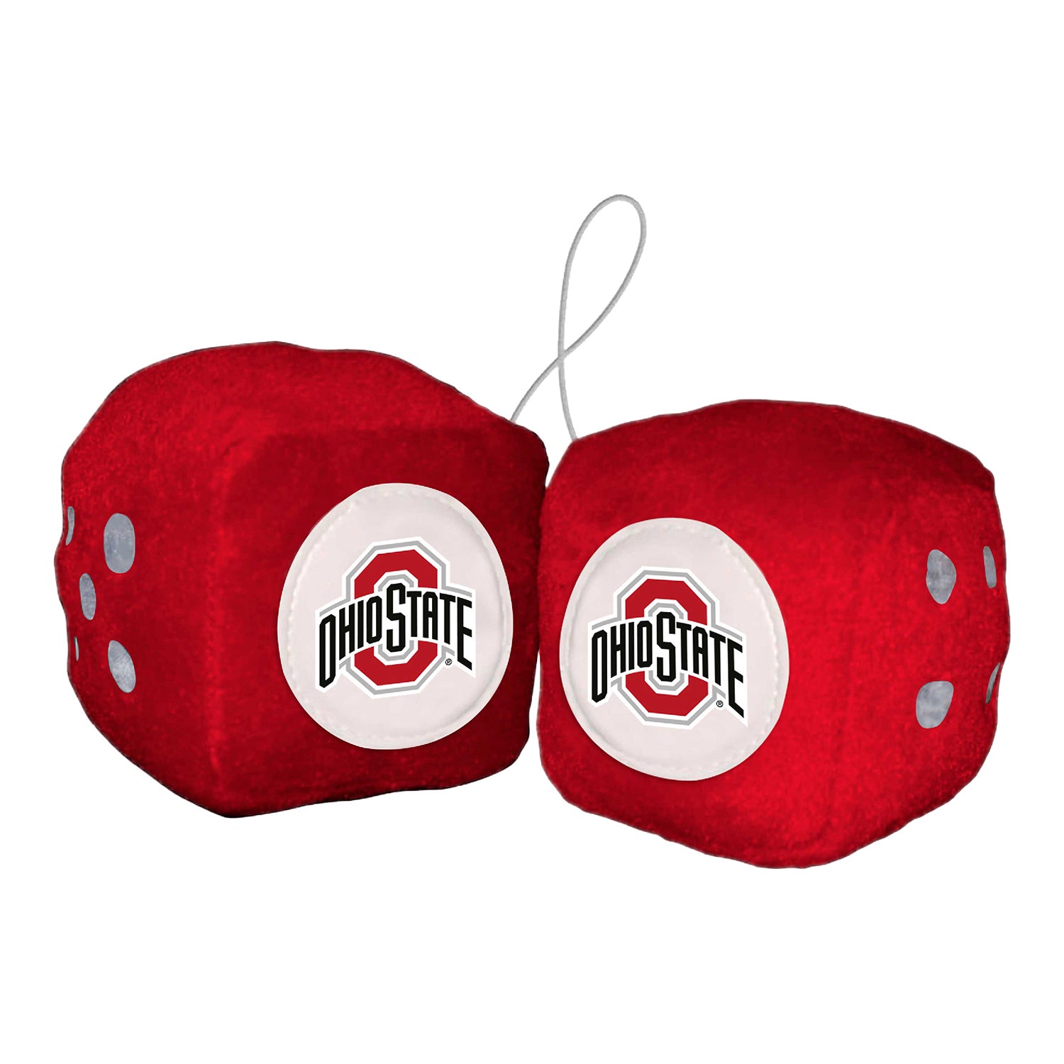 Ohio State Buckeyes Fuzzy Dice - Front