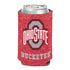 Ohio State Buckeyes Primary Heathered Coozie - In Scarlet - Back View
