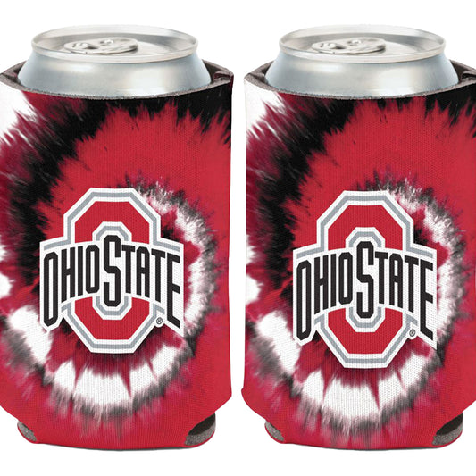 Ohio State Buckeyes Tye Dye Coozie - Front and Back View